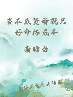 当不成赘婿就只好命格成圣